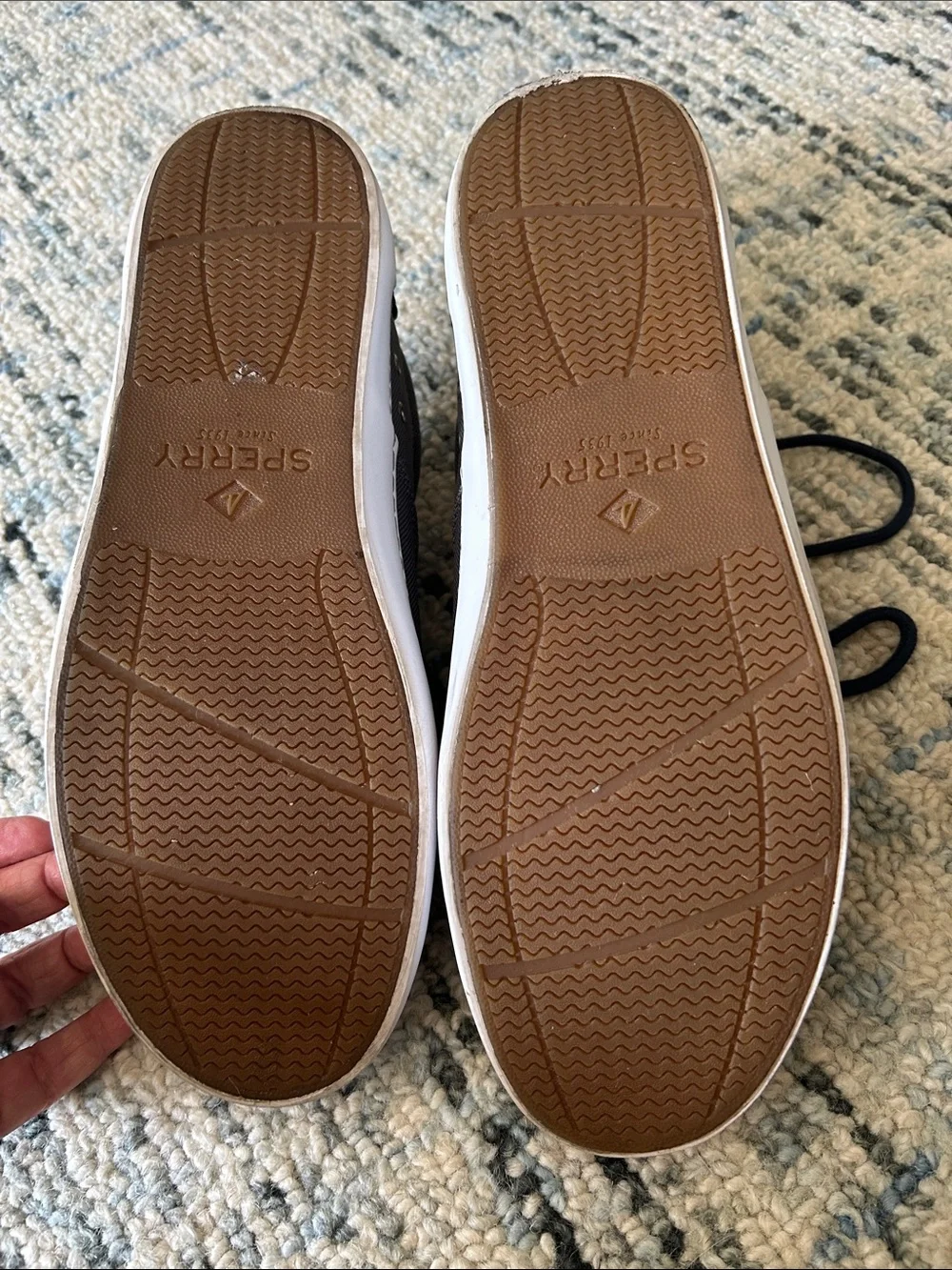 Sperry Men’s Cutter CVA Gray Canvas Lace-Up Sneakers sz 13